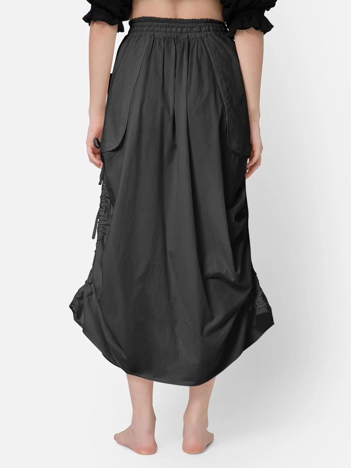 ThePirateDressing Women's 100% Cotton Maxi Boho Bohemian Hippie Gypsy Skirt with Side Hanging Pockets