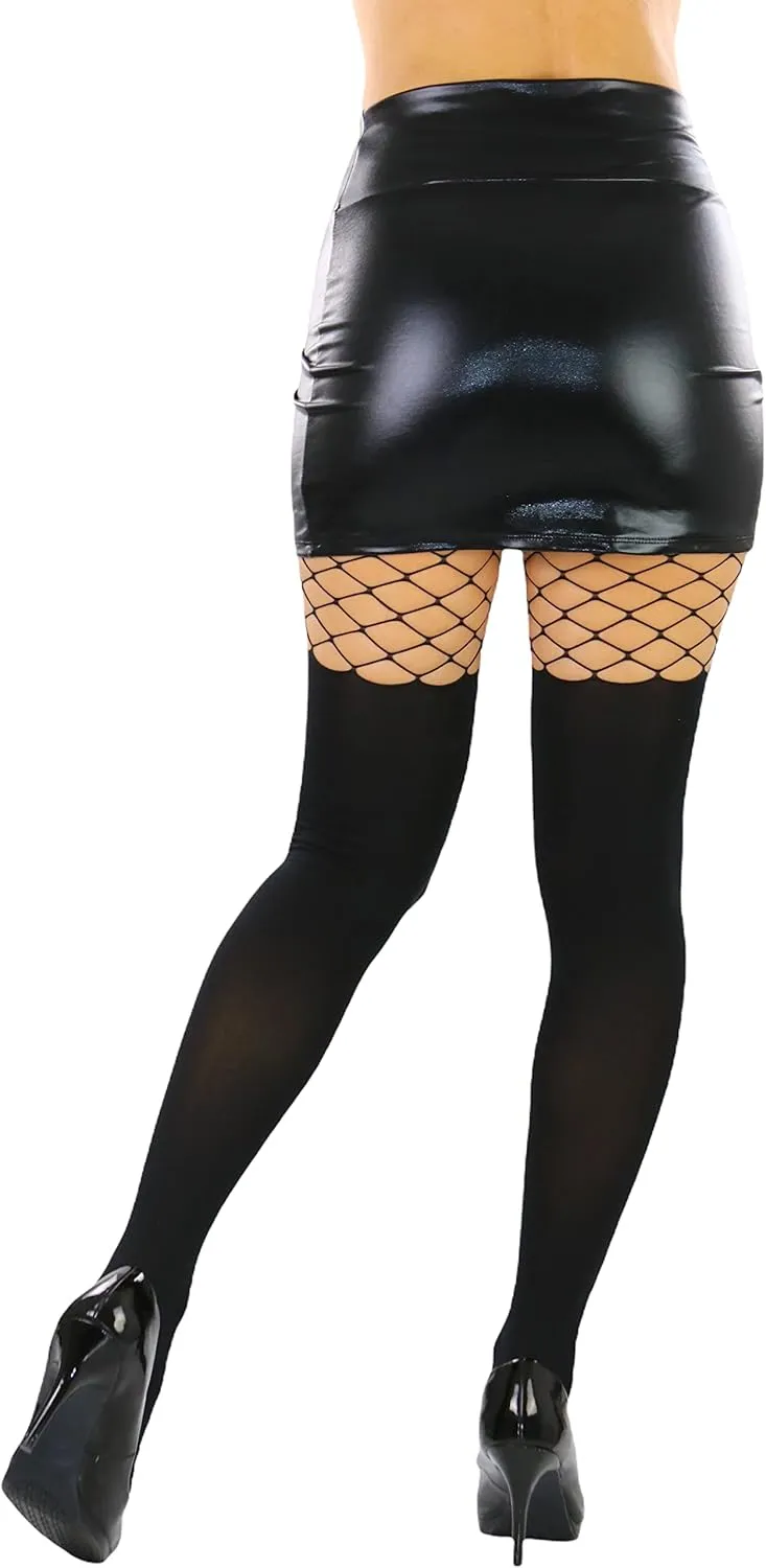 ToBeInStyle Women's Pothole & Slashed Footless Design Leggings