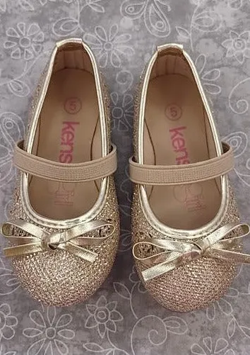 Toddler Girls’ Gold Ballerina Flats