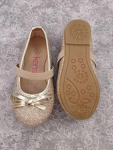 Toddler Girls’ Gold Ballerina Flats
