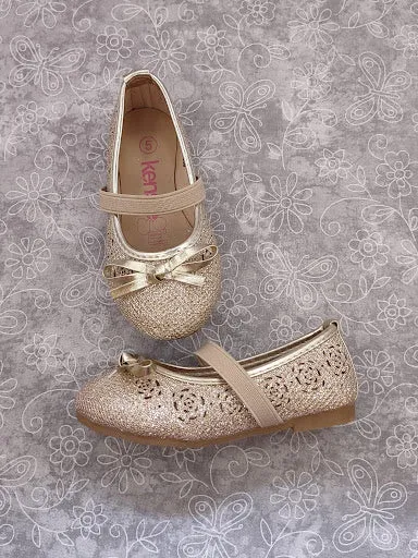 Toddler Girls’ Gold Ballerina Flats