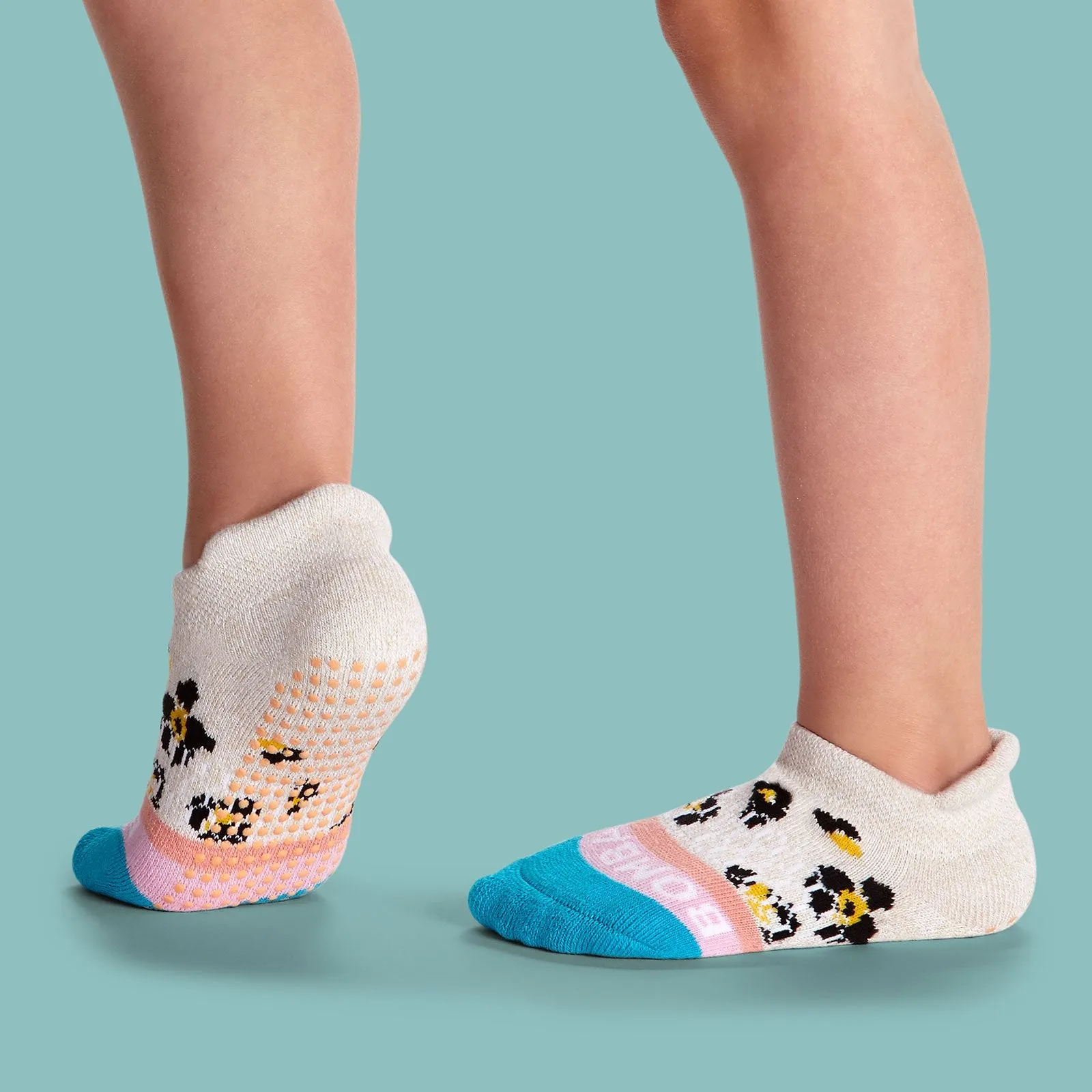 Toddler Leopard Ankle Gripper Sock 4-Pack