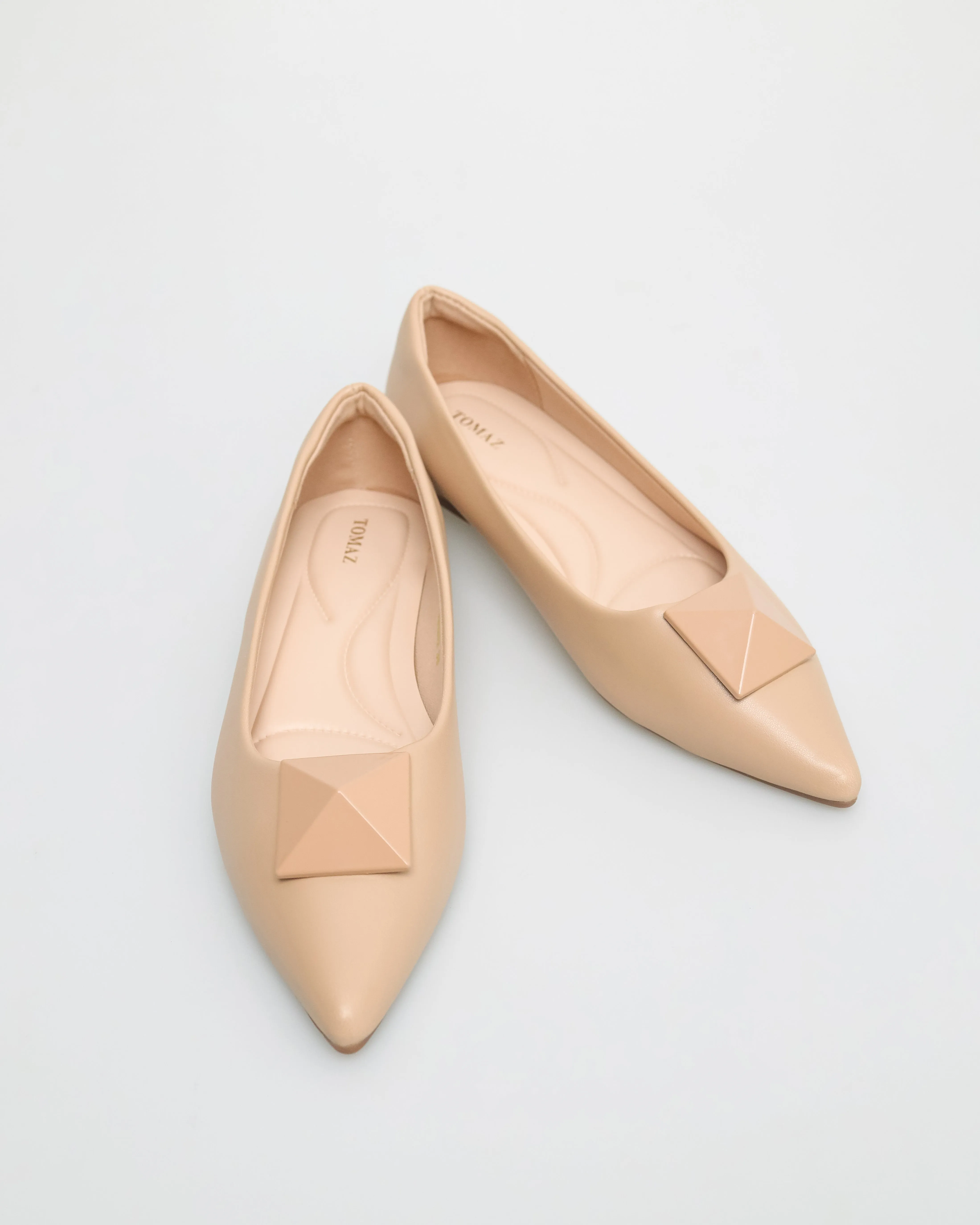 Tomaz NN202 Ladies Stud Pointed-Toe Flats