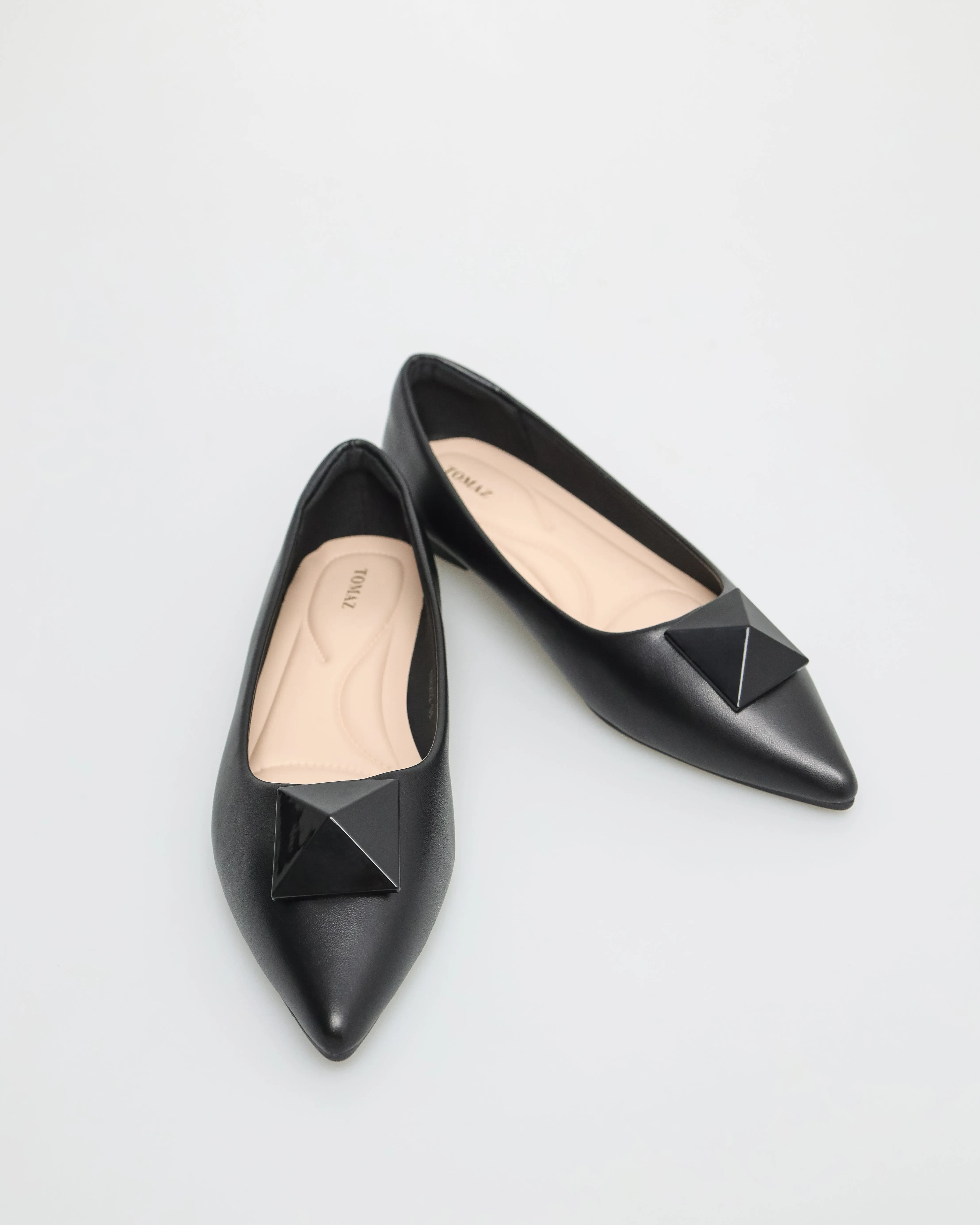 Tomaz NN202 Ladies Stud Pointed-Toe Flats