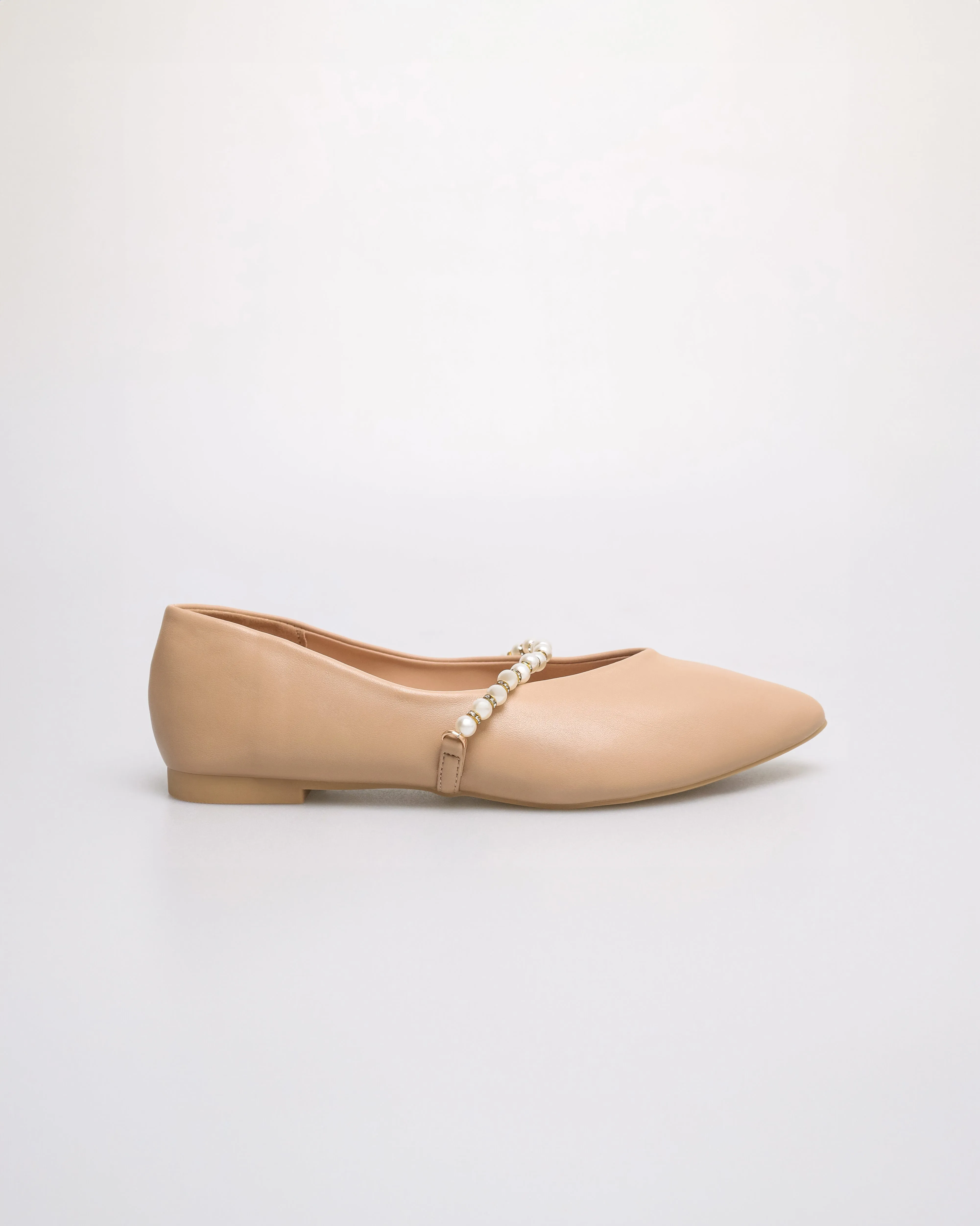 Tomaz YX193 Ladies Plain Pearl Flats