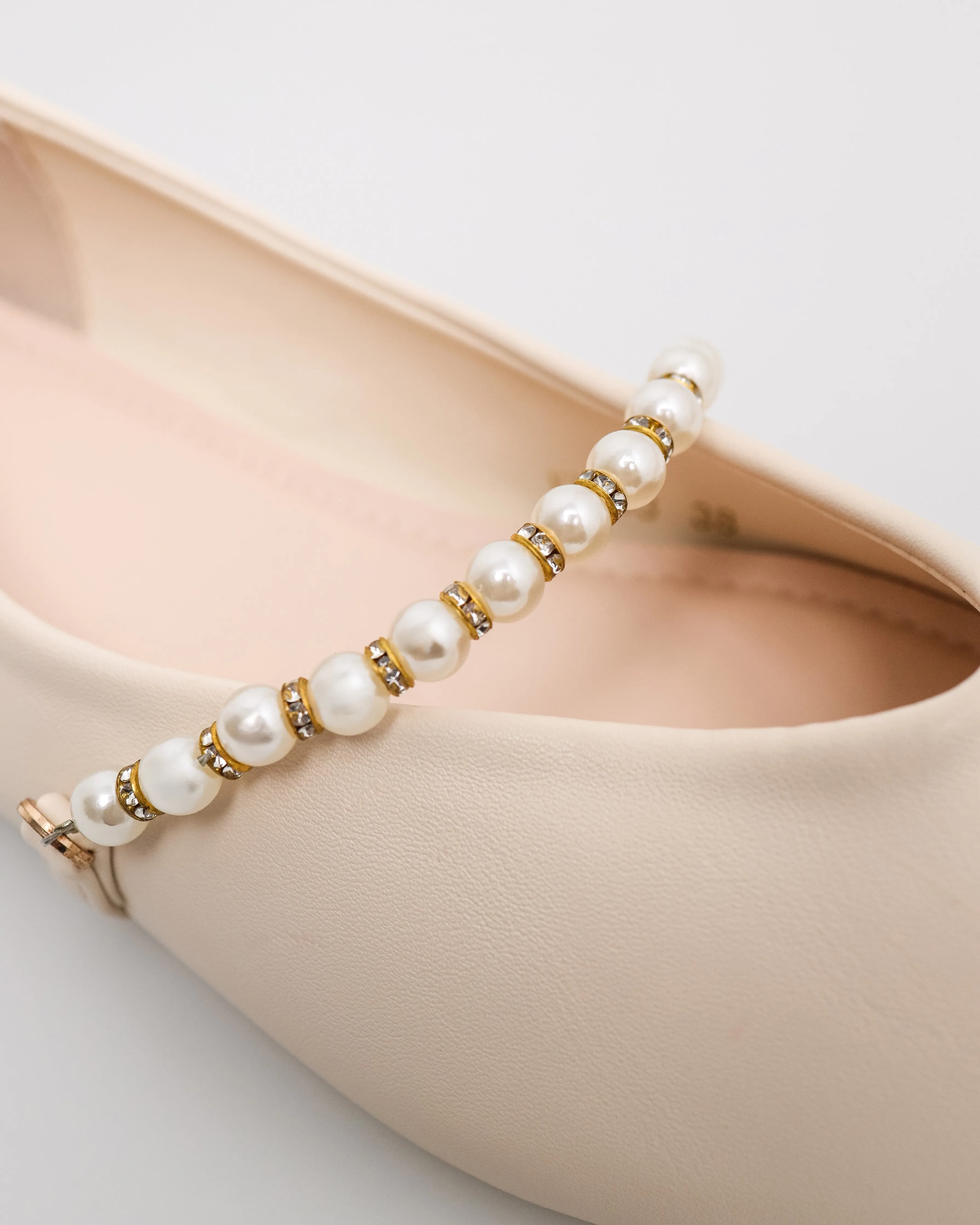 Tomaz YX193 Ladies Plain Pearl Flats