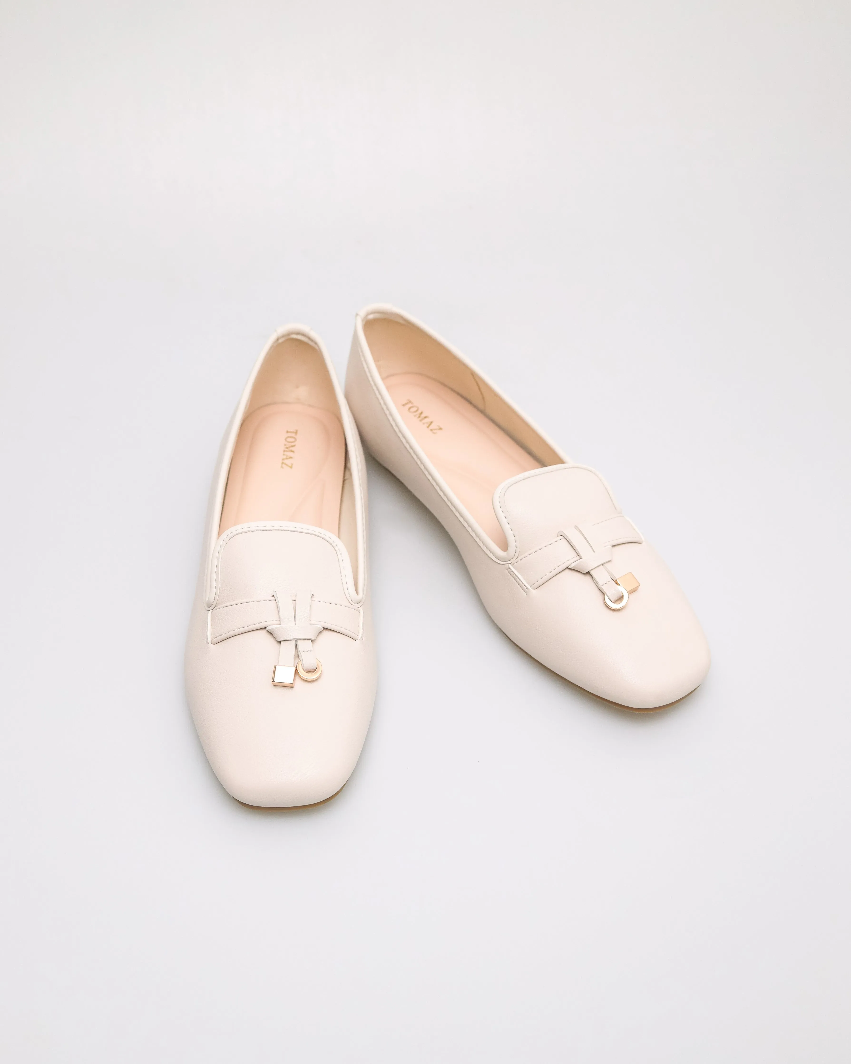 Tomaz YX226 Ladies Knot Flats (Beige)