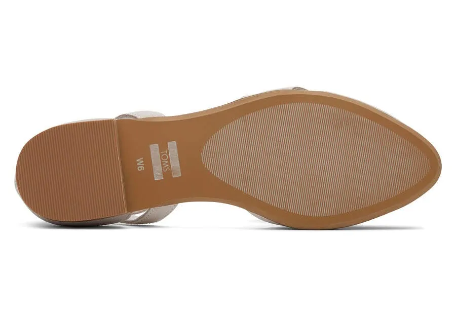 TOMS Womens Juliannah Suede Flat - Pebble Grey