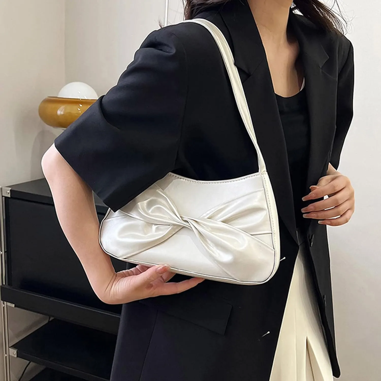 Tote Bag for Women, Crossbody Bags Shoulder Handbag Small Satchel Hobo Bag Purse Hobo, Silver