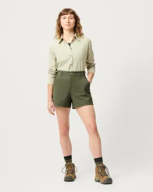 Trail Shorts 02 - Rugged Yet Stylish Women’s Hiking Shorts - Olivine