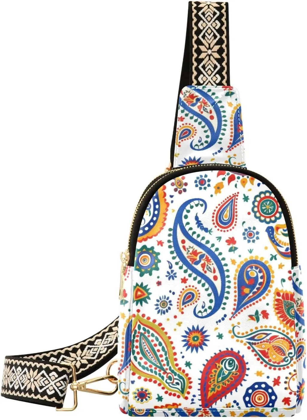 trendy Boho Paisley Coloful bag for woman multipurpose bags fanny pack chest for hiking