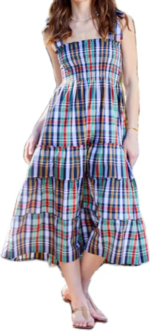 UAURORAO Women Summer Sleeveless Striped Maxi Dress Flowy Tie Shoulder Smocked Midi Dress Swing Backless Boho Beach Sundress