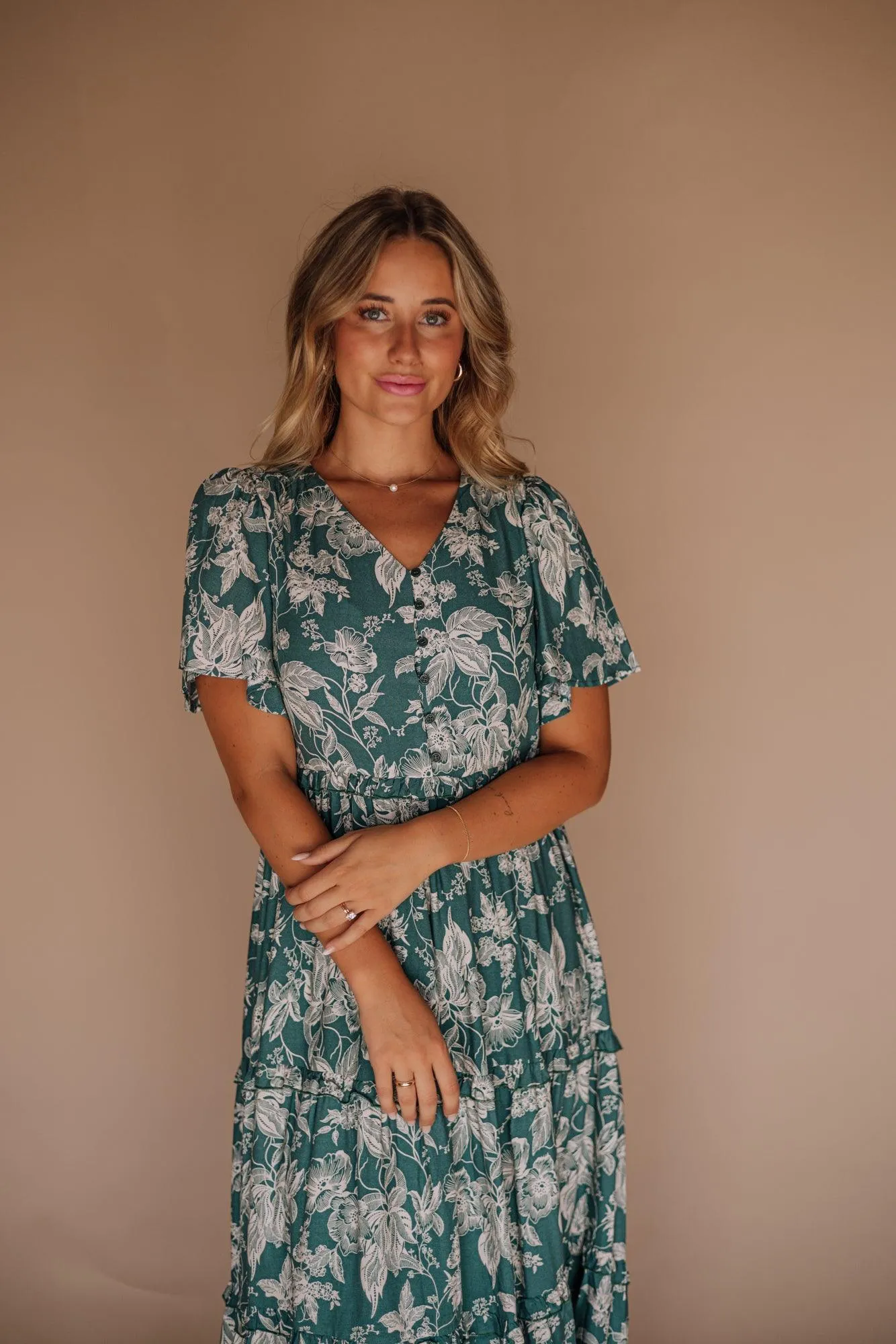 Uma Maxi Dress in Turquoise