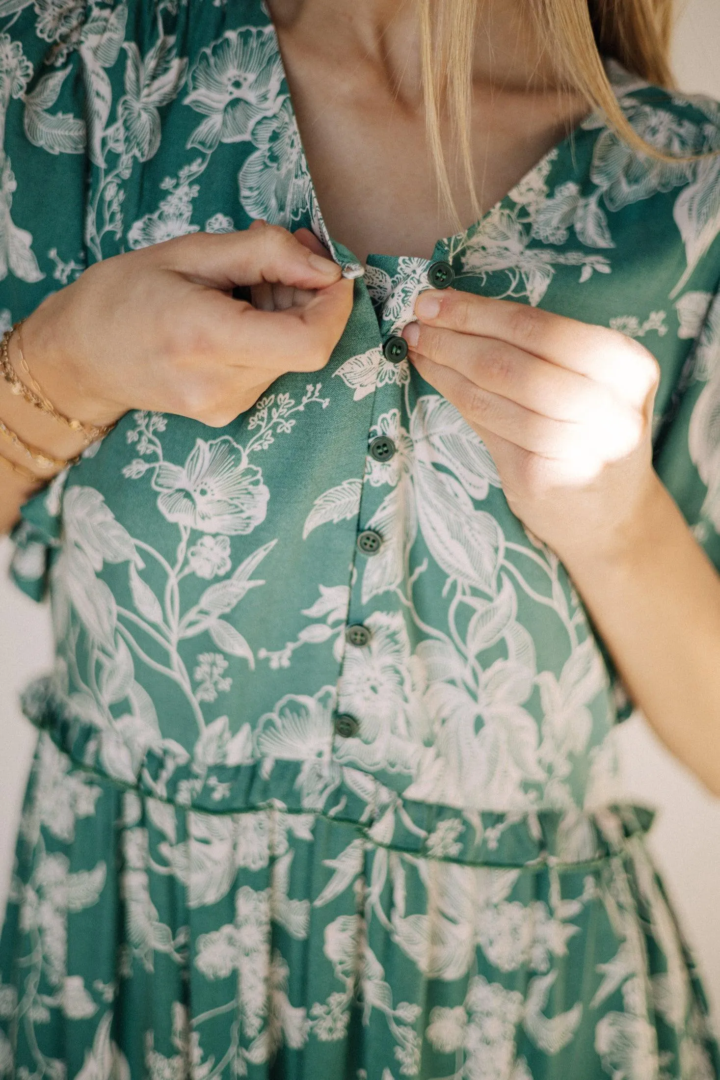 Uma Maxi Dress in Turquoise
