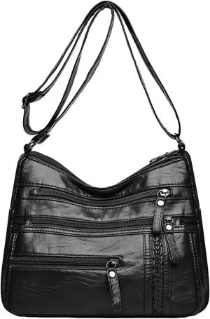 Unisex Hobo Crescent Crossbody Bag for Women Nylon Shoulder Hobo Purse with Adjustable Strap