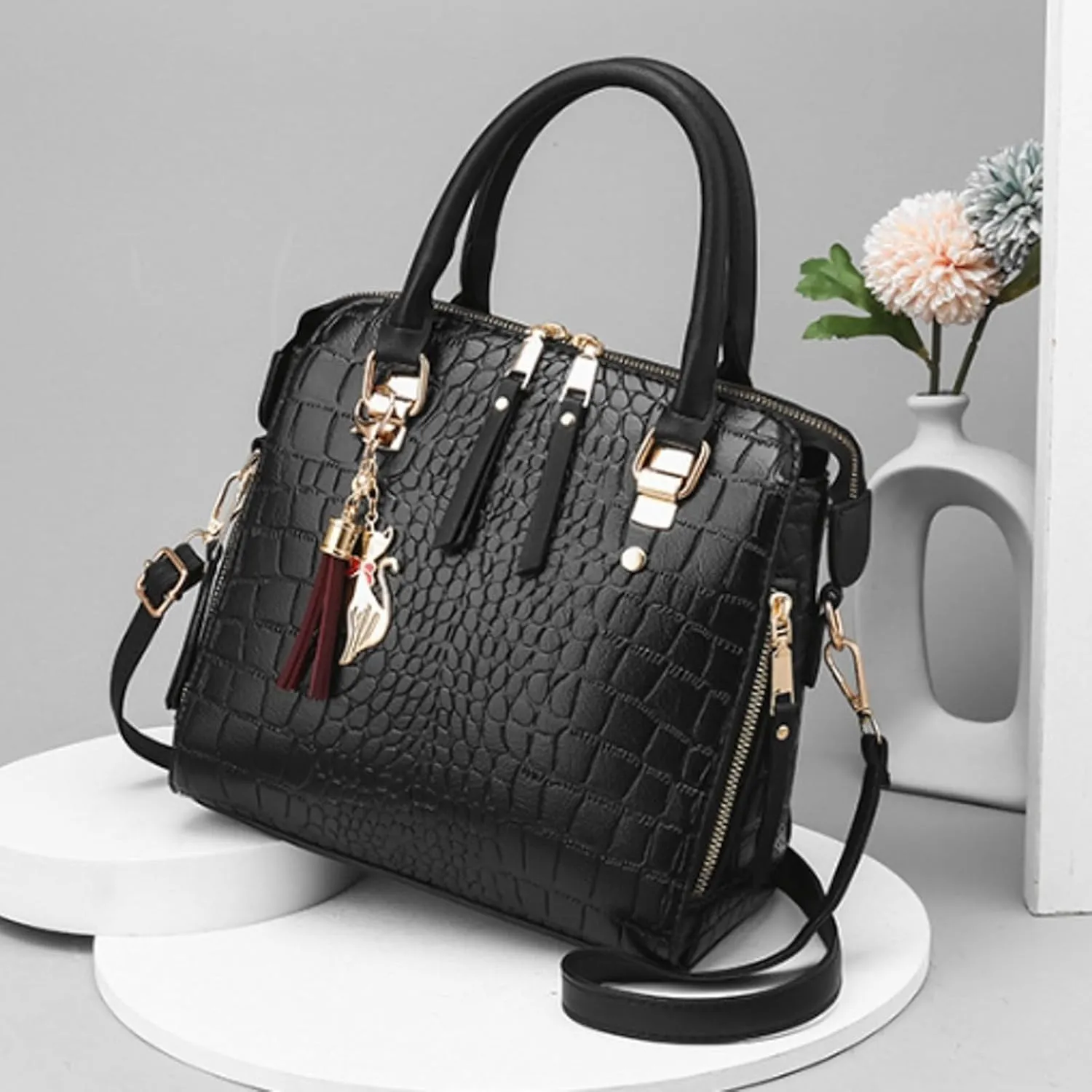 Unisex Hobo Crossbody Bags for Women Suede Crescent Zippered Shoulder Bags Purse Handbags Hobo