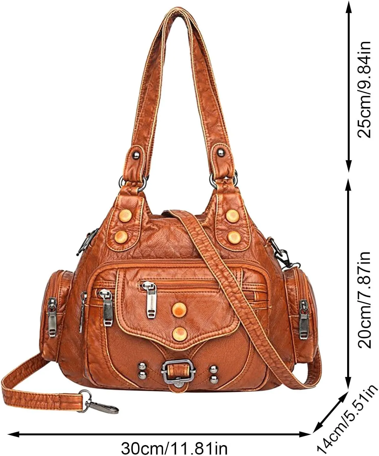 Unisex Hobo Hobo Bags for Women Purses Soft Leather Shoulder Handbags Crossbody Satchel Bag