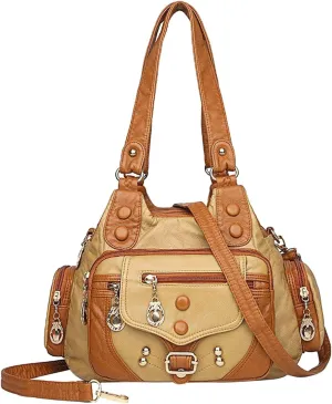 Unisex Hobo Hobo Bags for Women Purses Soft Leather Shoulder Handbags Crossbody Satchel Bag
