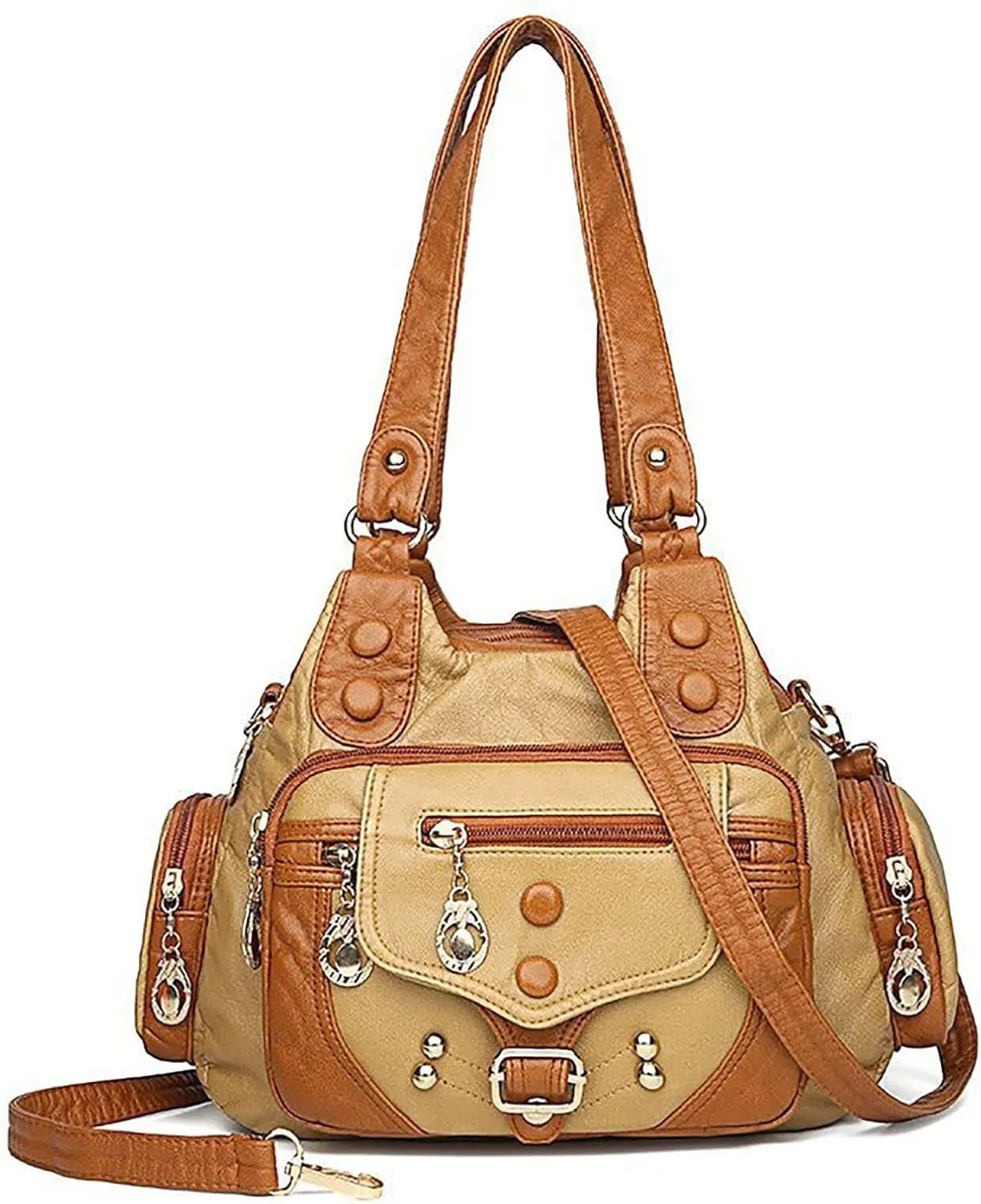 Unisex Hobo Hobo Bags for Women Purses Soft Leather Shoulder Handbags Crossbody Satchel Bag