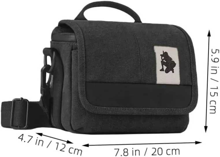 Uonlytech Camera Bag Crossbody Messenger Bag for Dslr Compact Camera Insert Outdoor Protective Pouch Case Black