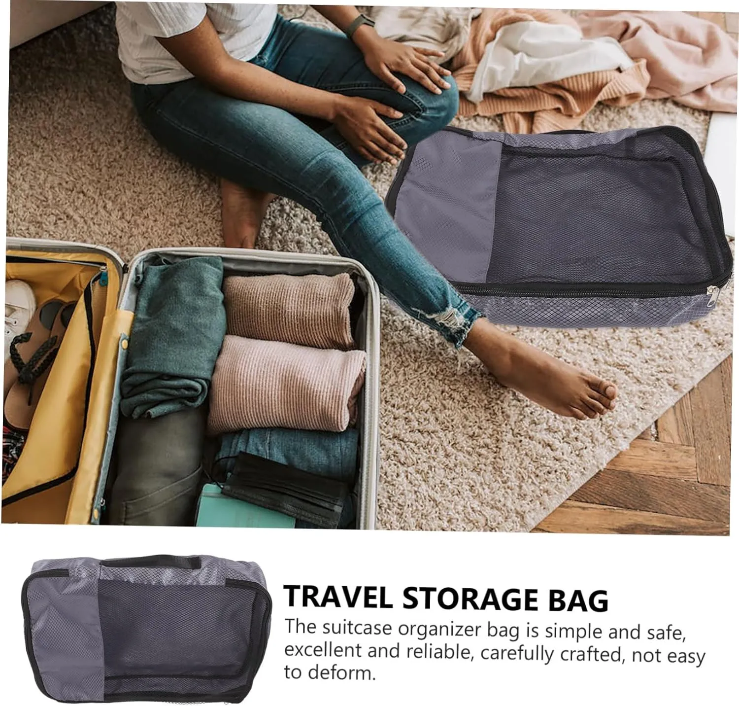VALICLUD Luggage Storage Bag Ladies Organize Travel Bag for Women Hand Luggage Bags for Women Storage Bag for Suitcase Compartment Date Trendy Lug Bags for Women Travel Luggage Fabric