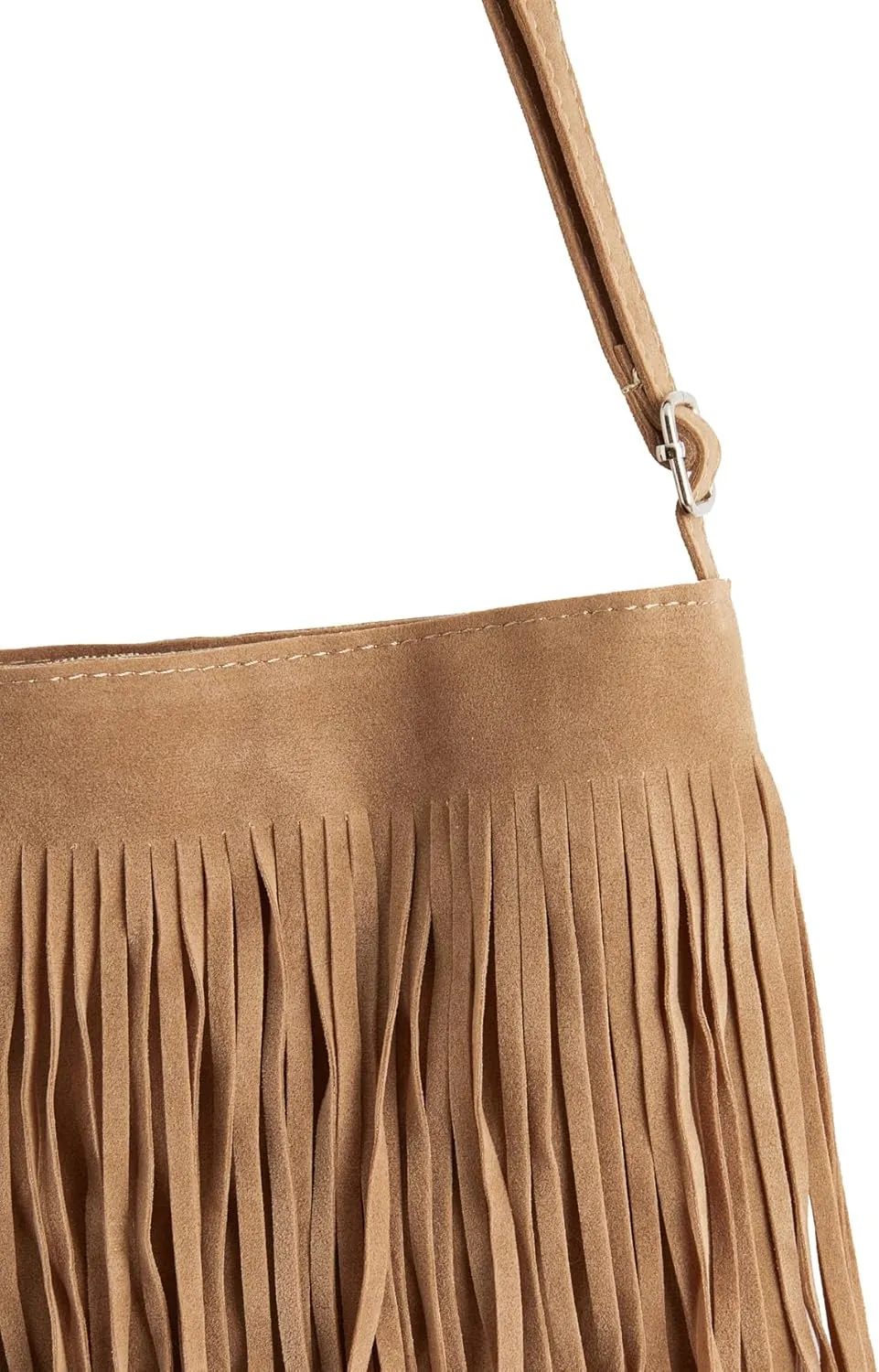 Verdusa Women's Fringe Crossbody Tote Bags Boho Tassel Hobo Shoulder Bag