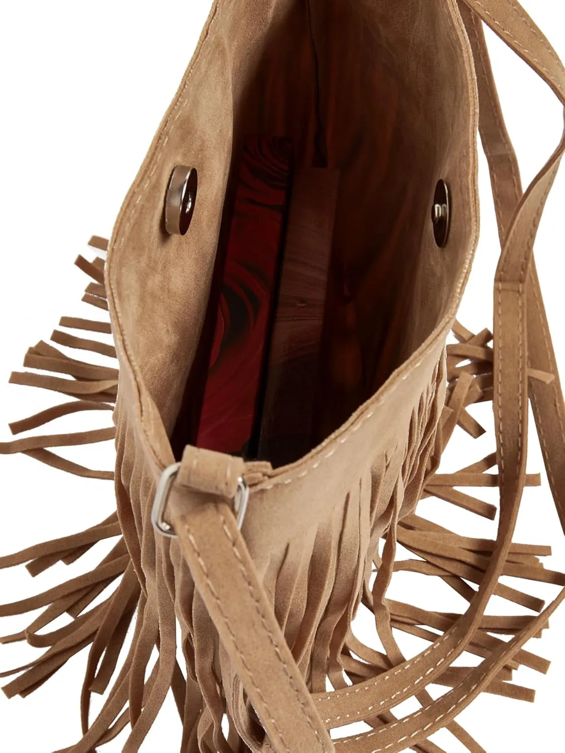 Verdusa Women's Fringe Crossbody Tote Bags Boho Tassel Hobo Shoulder Bag