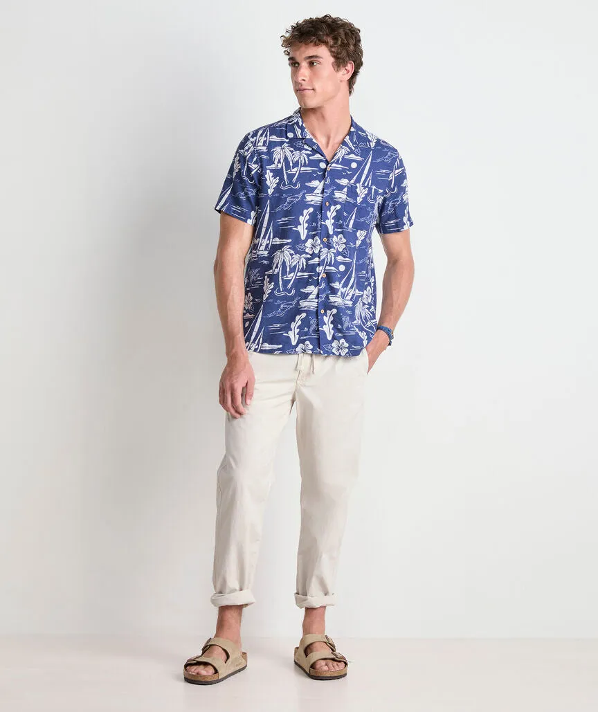 Vineyard Vines Anguilla Scenic Linen Blend Short-Sleeve Cabana Shirt