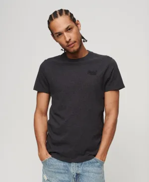 Vintage Logo Emb Tee-Raven Black Marl