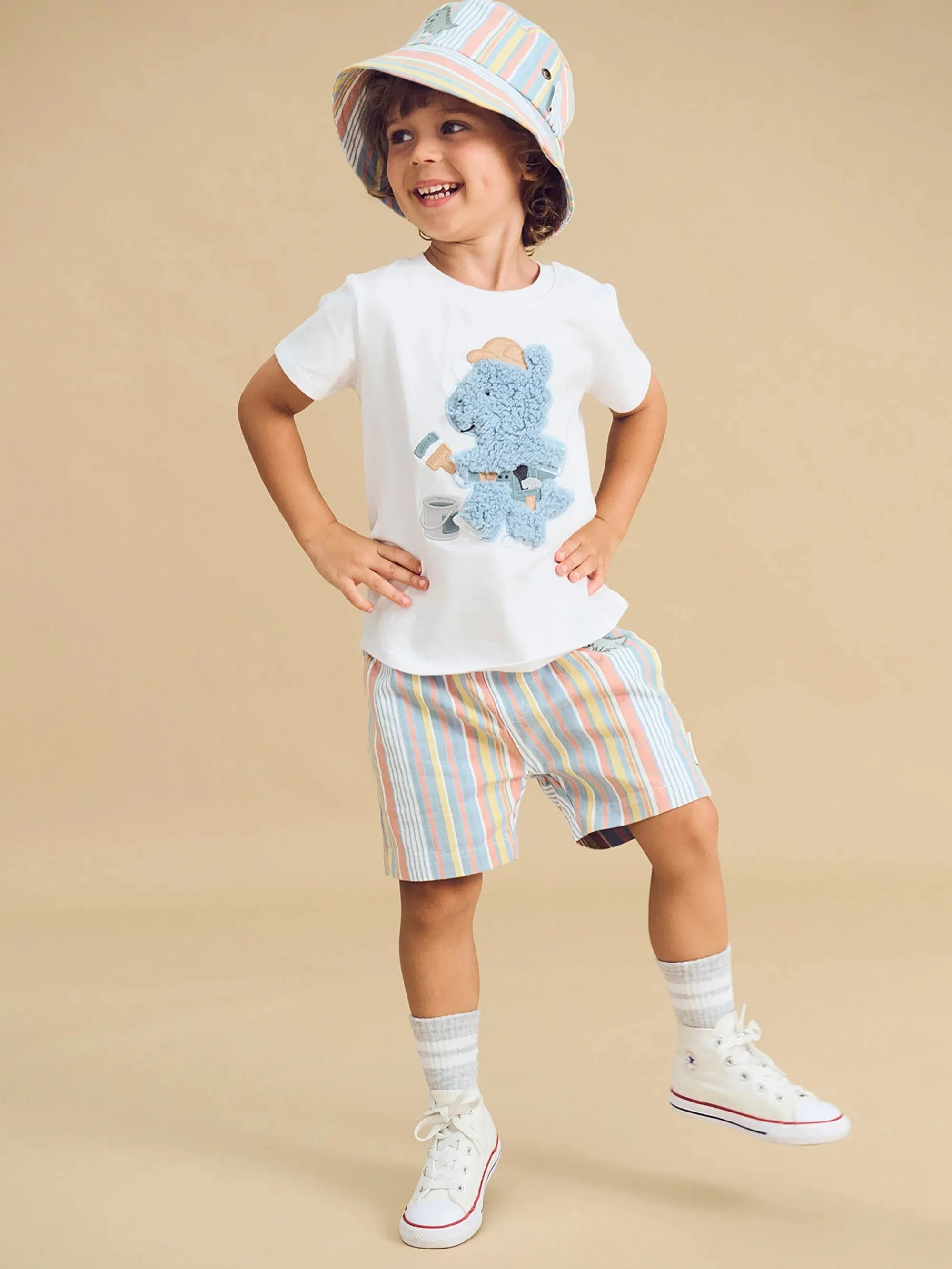 Vintage Stripe Chino Short - Multi