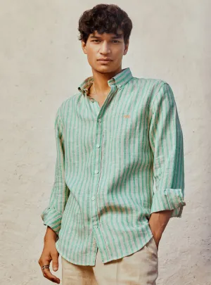 Viridian Green Linen Shirt