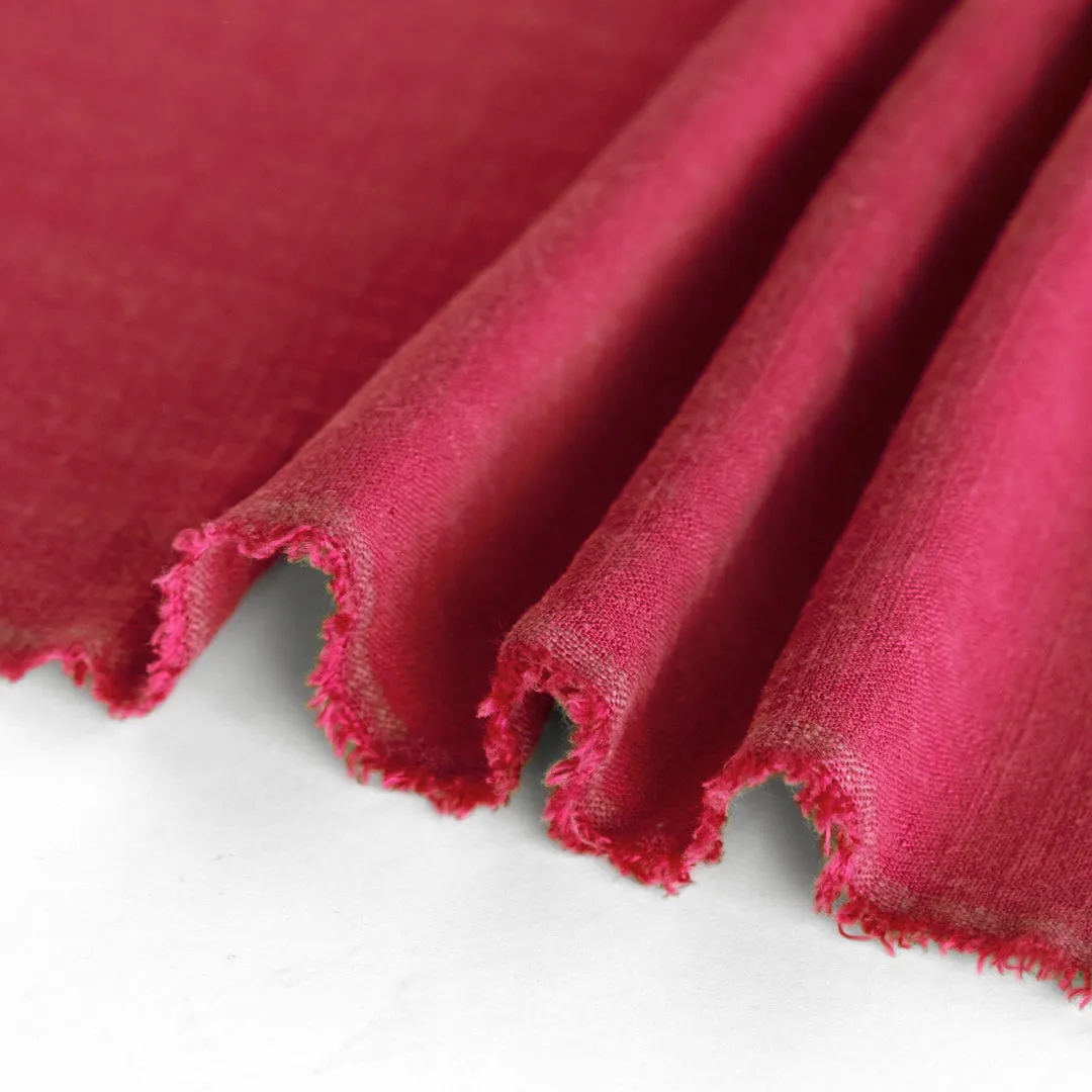 Viscose Linen Noil - Raspberry