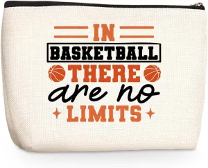 Wenboco Basketball Gifts Inspirational Makeup Bag Basketball Stuff Accessories for Women Basketball Sports Fans Girls Christmas Graduation Cosmetic Bag Basketball Coach Gifts Basketball Team Gifts