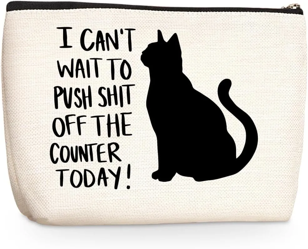Wenboco Cat Print Fashion Makeup Bag for Women - Cat Lovers - Travel - Cosmetic Bag