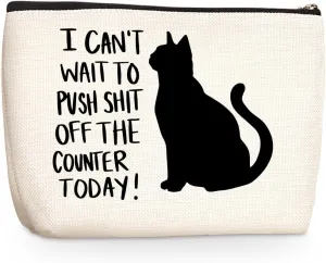 Wenboco Cat Print Fashion Makeup Bag for Women - Cat Lovers - Travel - Cosmetic Bag
