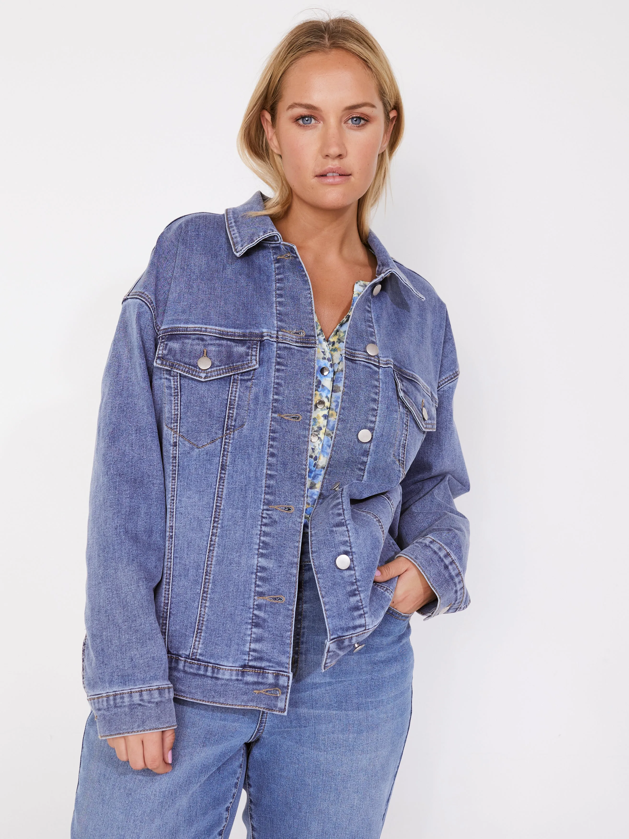 Westport Trucker Denim Jacket - Plus
