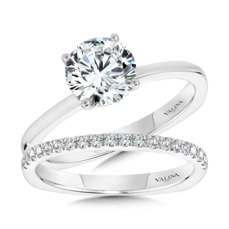 WG Solitaire Hidden Halo Diamond Engagement Ring