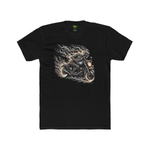 White Fire Biker T-Shirt, Unisex Tees,
