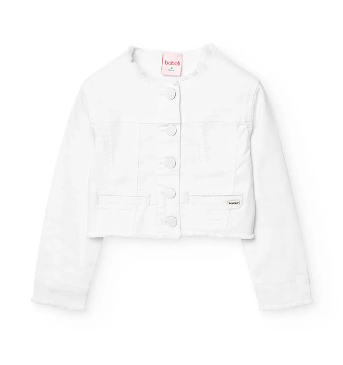 White Stretch Denim Jacket