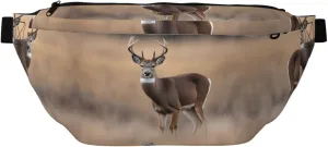 White Tailed Deer Stylish Crossbody Waist Pack - Versatile And Compact Travel Pouch For Hands-Free Storage