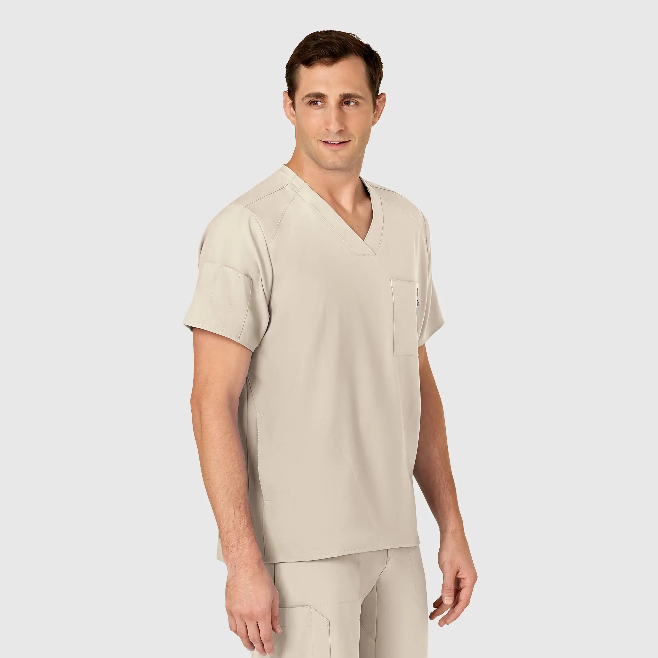Wink Men's W123 V-Neck Scrub Top - Khaki
