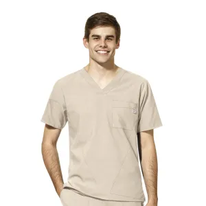 Wink Men's W123 V-Neck Scrub Top - Khaki