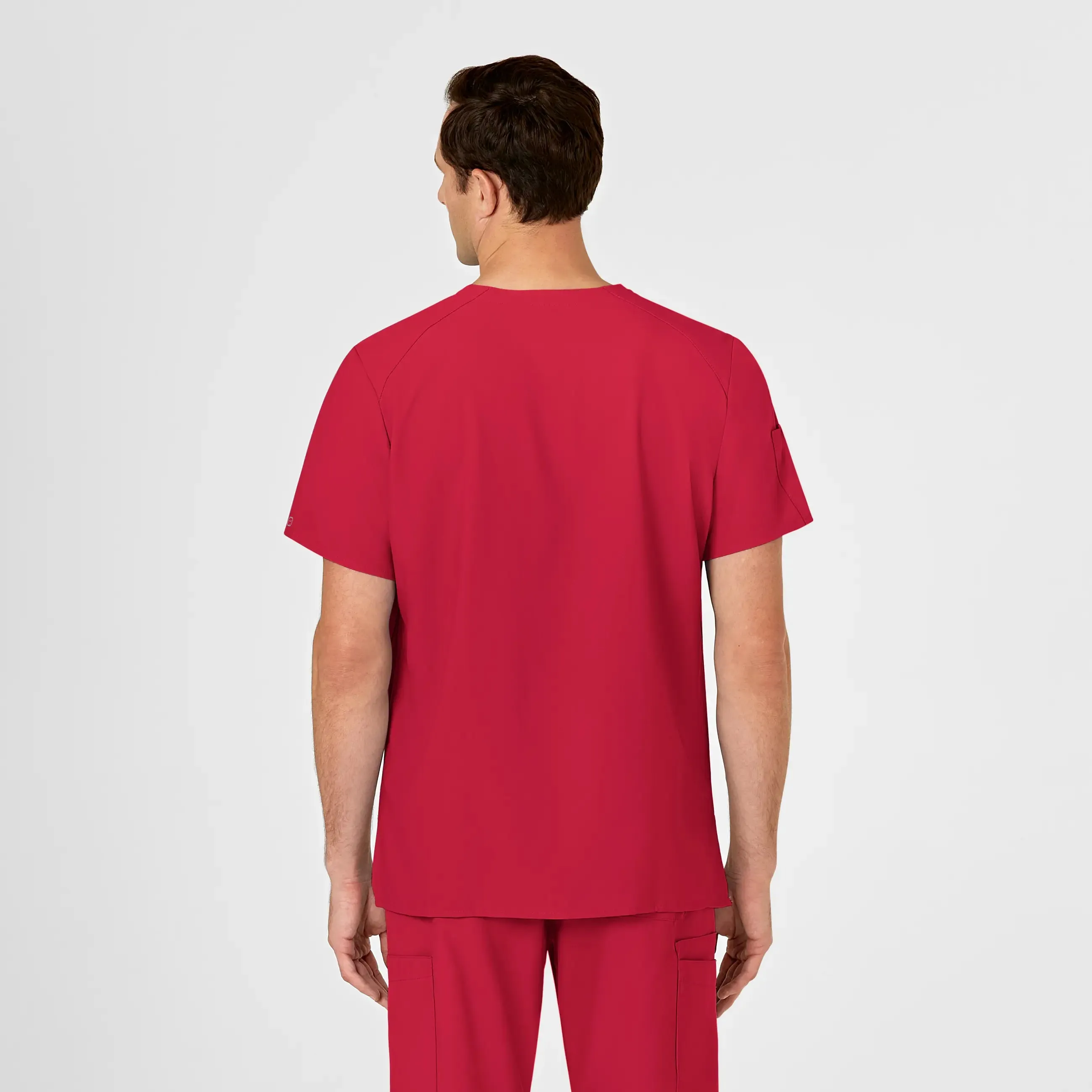 Wink Men's W123 V-Neck Scrub Top - Red