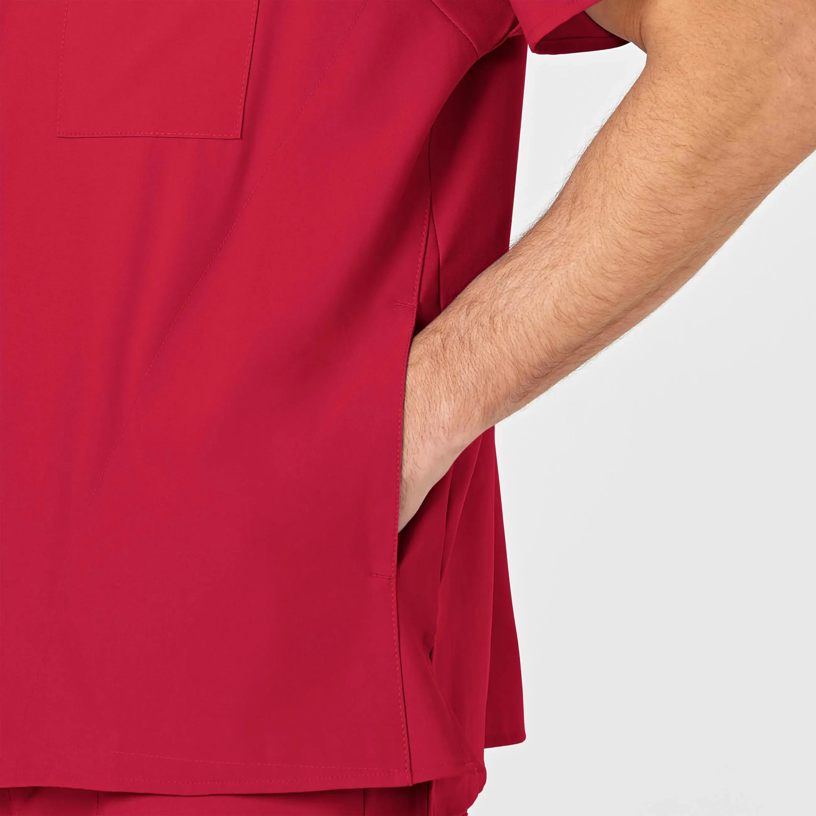 Wink Men's W123 V-Neck Scrub Top - Red