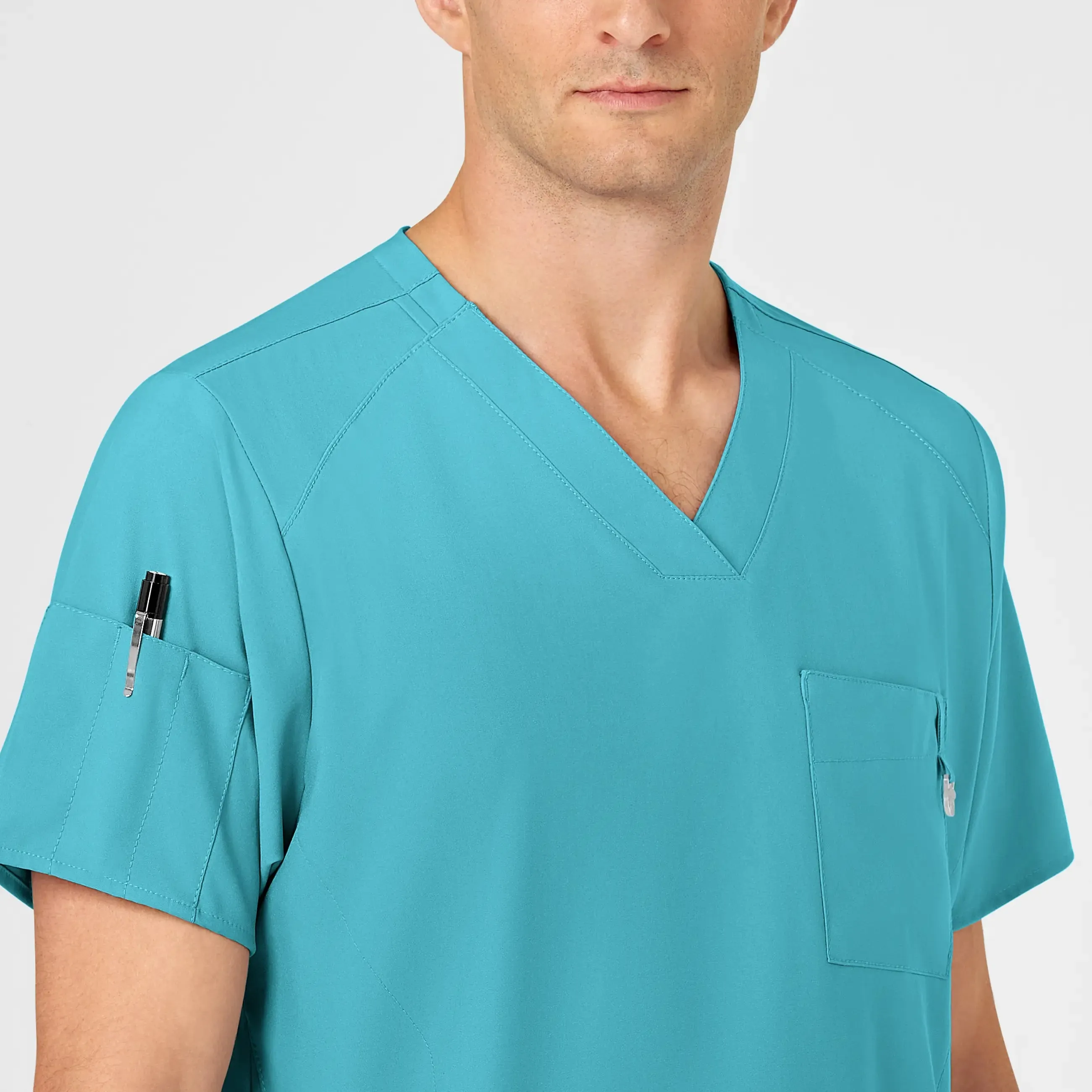 Wink Men's W123 V-Neck Scrub Top - Teal