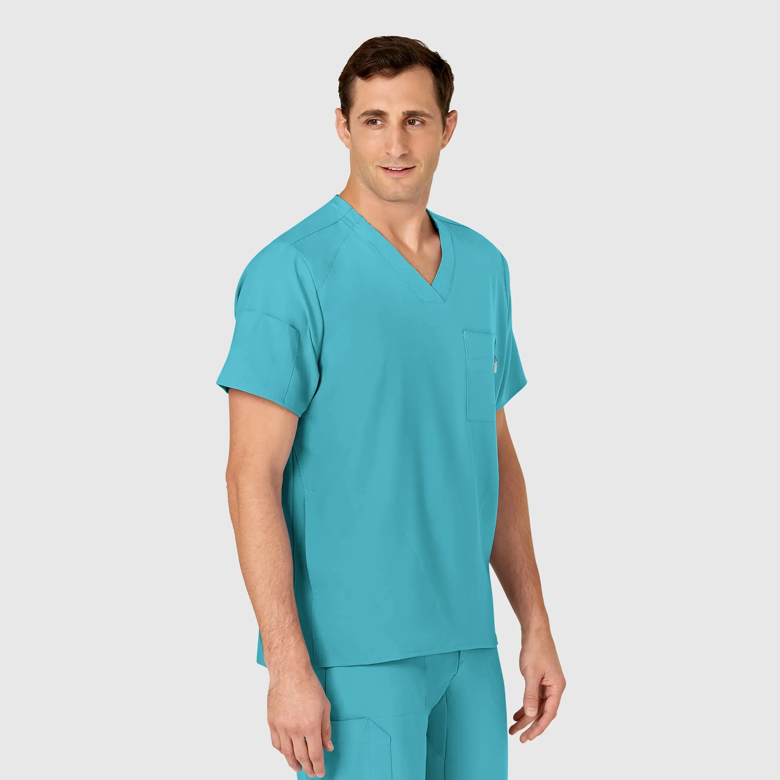 Wink Men's W123 V-Neck Scrub Top - Teal