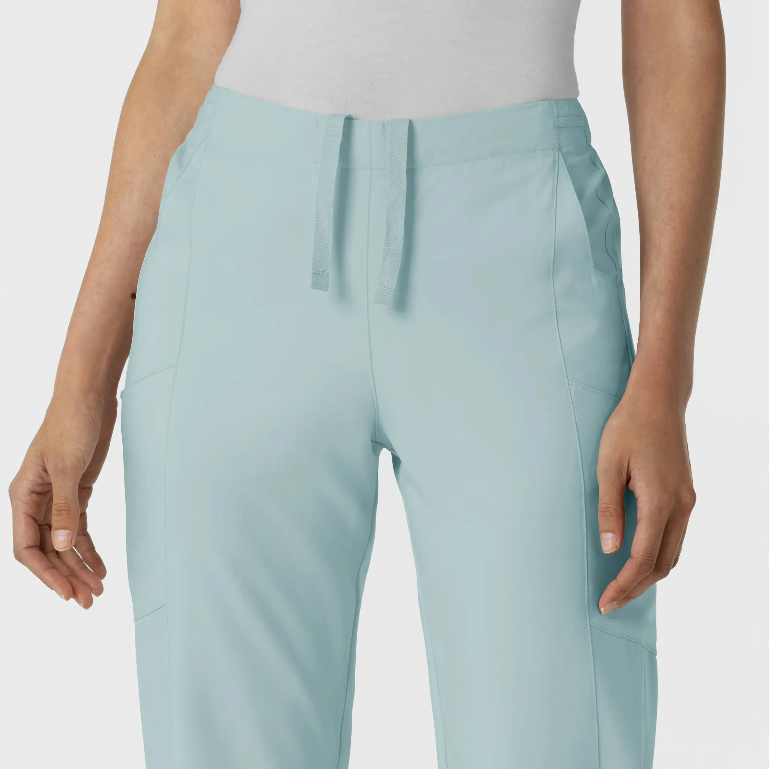 Wink Women's Flat Front Cargo Scrub Pant - Sky Blue
