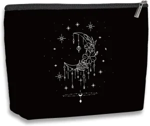 Witchy Gifts for Women Tarot Makeup Bag Boho Cosmetic Bag Boho Crescent Moon Celestial Travel Toiletry Makeup Organizer Zipper Pouch Christmas Birthday Friendship Gift Ideas
