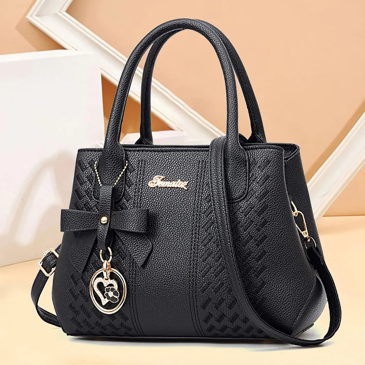 Women Handbags Top Handle Satchel Purse Shoulder Bag Hobo Bag Work Set 2pcs Hobo Bags for Women & Credit Card Holder Set