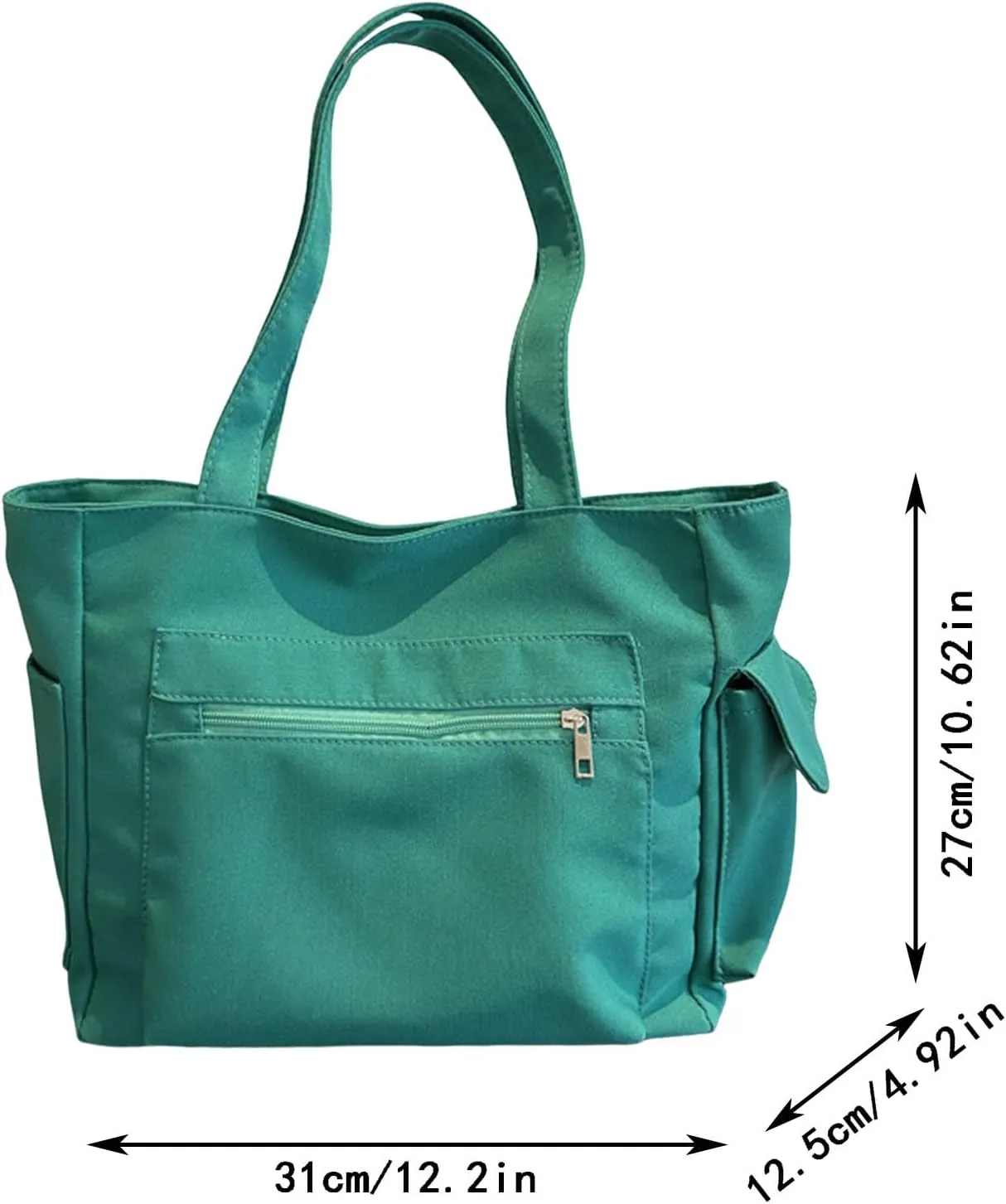 Women Shoulder Bags Fashion New Pattern Simple Solid Color Large Capacity Casual Practical Zipper Bag (Khaki, One Size)
